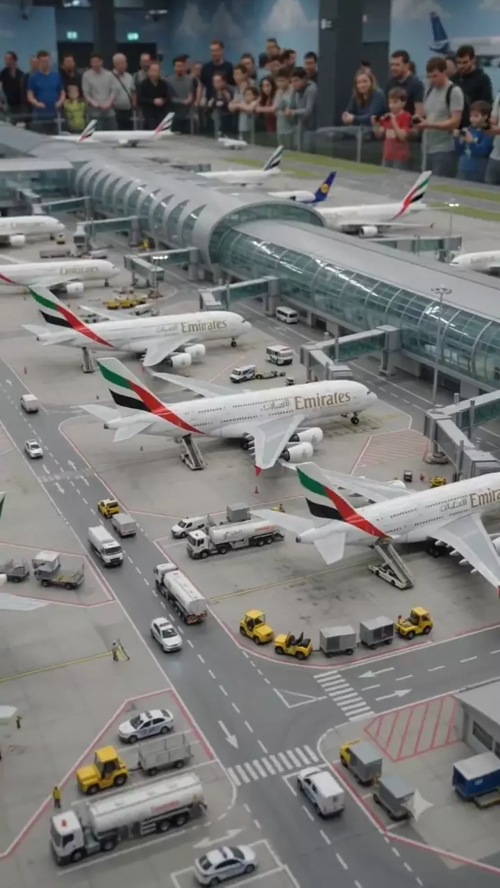Prévia de Emirates A380 Miniature Airport Parade
