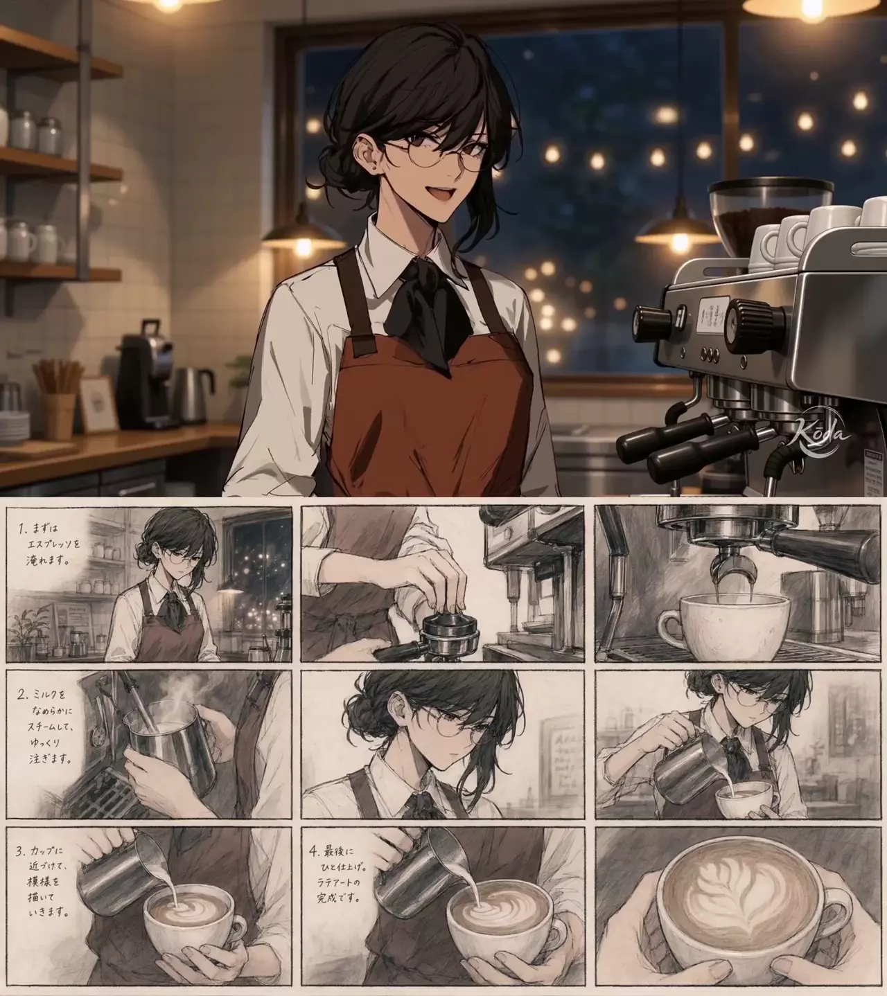 Prévia de Latte Art Storyboard Video