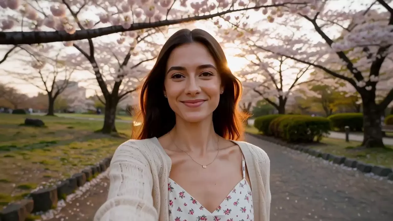 Prévia de Sakura Vlog Girl In Park